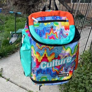 HoopCulture 'Culture' Multicolor Graphic Backpack/Basketball Carrier